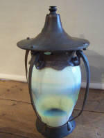 Arts & Crafts Lantern Vaseline glass shade