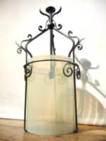 W A S Benson lantern vaseline shade