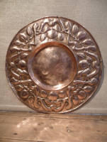 Arts & Crafts copper charger